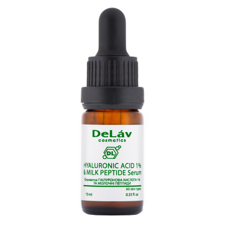Сироватка ГІАЛУРОНОВА КИСЛОТА 1% ТА МОЛОЧНІ ПЕПТИДИ Сироватка ГІАЛУРОНОВА КИСЛОТА 1% ТА МОЛОЧНІ ПЕПТИДИ