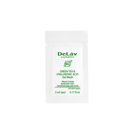 Mаска Гелева ЗЕЛЕНИЙ ЧАЙ ТА ГІАЛУРОНОВА КИСЛОТА Mаска Гелева ЗЕЛЕНИЙ ЧАЙ ТА ГІАЛУРОНОВА КИСЛОТА